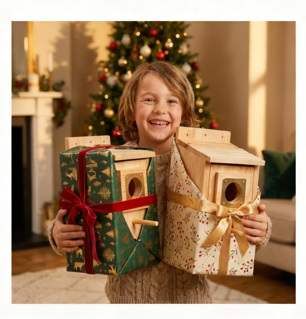 Bird Houses for Outside Clearance with Copper Guard, Pine Bird House Outdoor, Bluebird Finch Swallow Wren Chickadee No