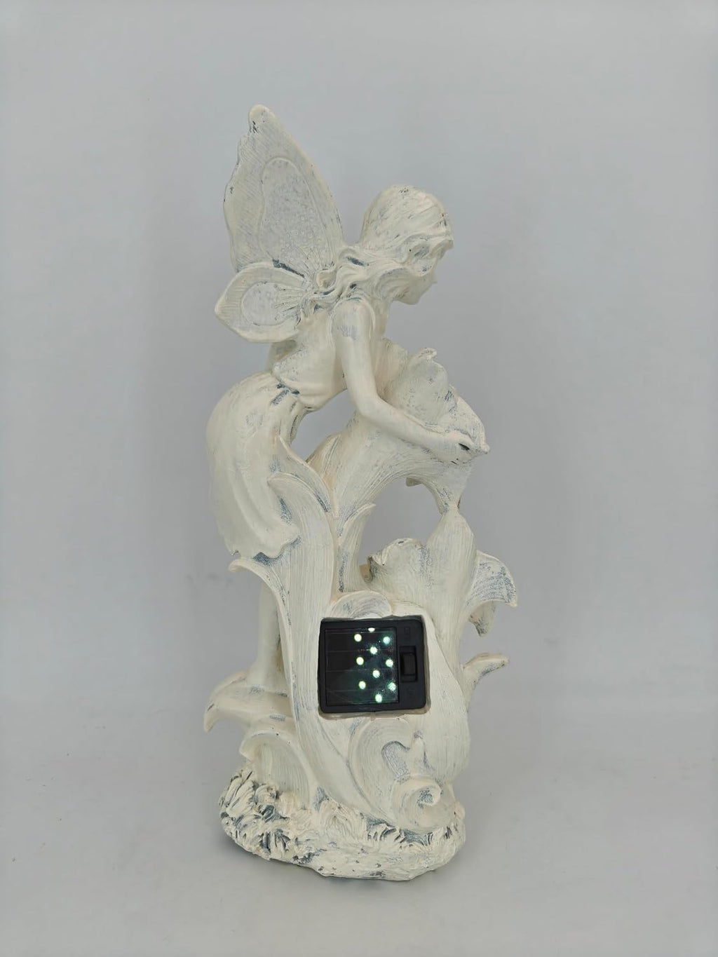 Angel Figurines Garden Statue with Solar Powered Light 12.2IN | Resin Angel Statue Decor for HOME Patio Lawn Yard