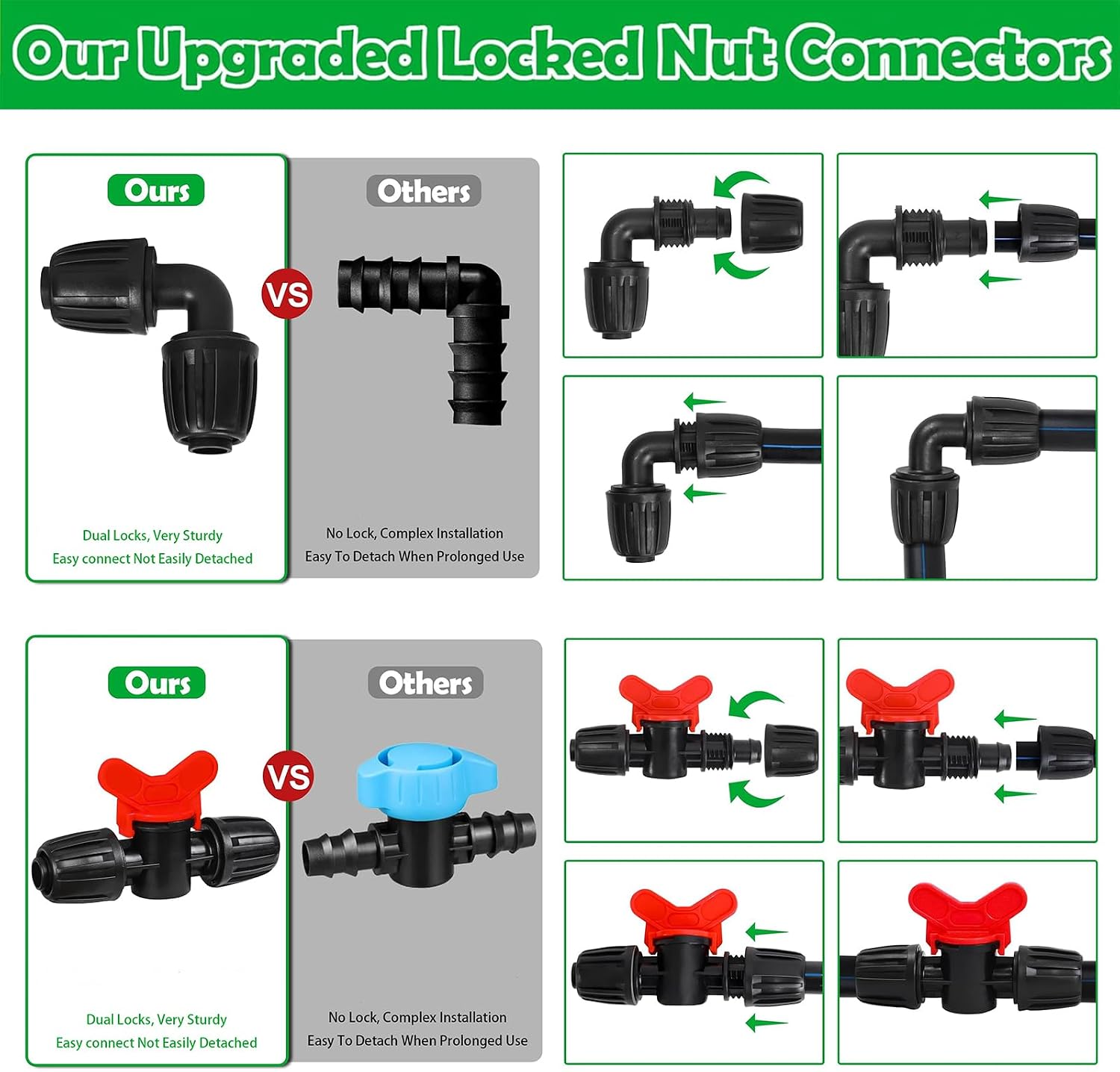 Upgraded Drip Irrigation System, 233FT Automatic Irrigation System, Watering Misting System for