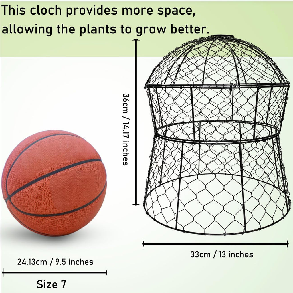 Garden Cloches for Plants 2 Pack Metal Plant Protectors from Animals Chicken Wire Cloche Updated Plant Cages for