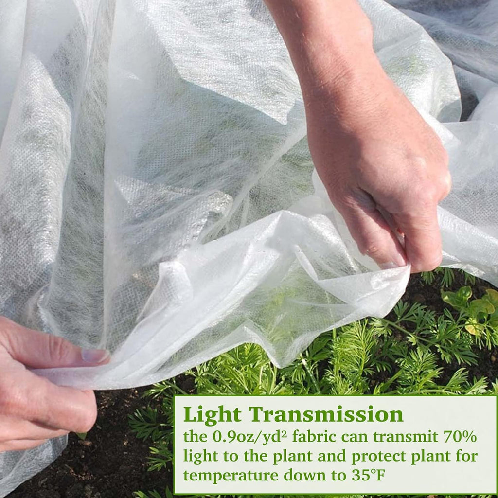 10x30ft Plant Covers Freeze Protection Floating Row Cover 1.5oz/yd² Plant Covers for Winter Garden Fabric for Cold Sun