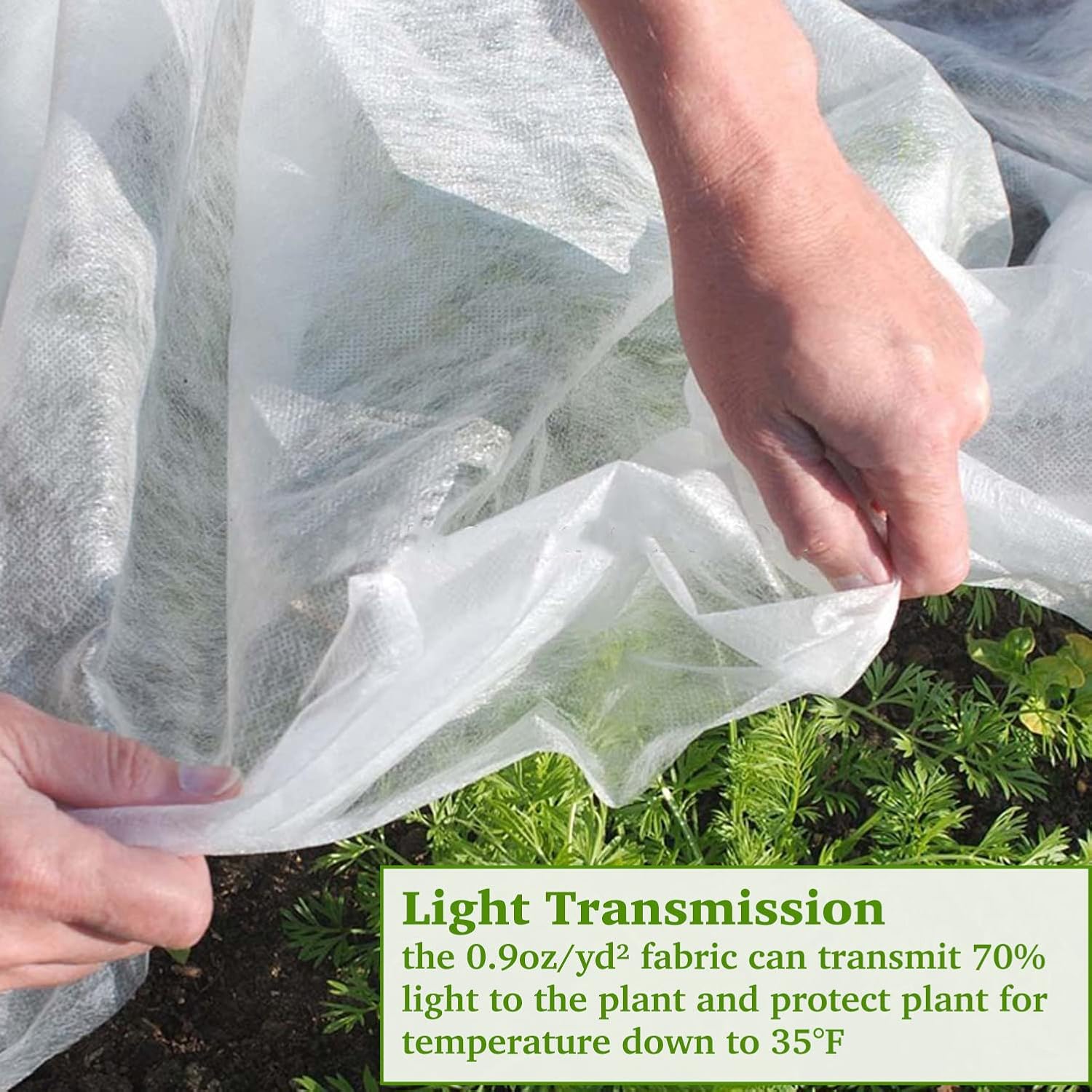 10x30ft Plant Covers Freeze Protection Floating Row Cover 1.5oz/yd² Plant Covers for Winter Garden Fabric for Cold Sun
