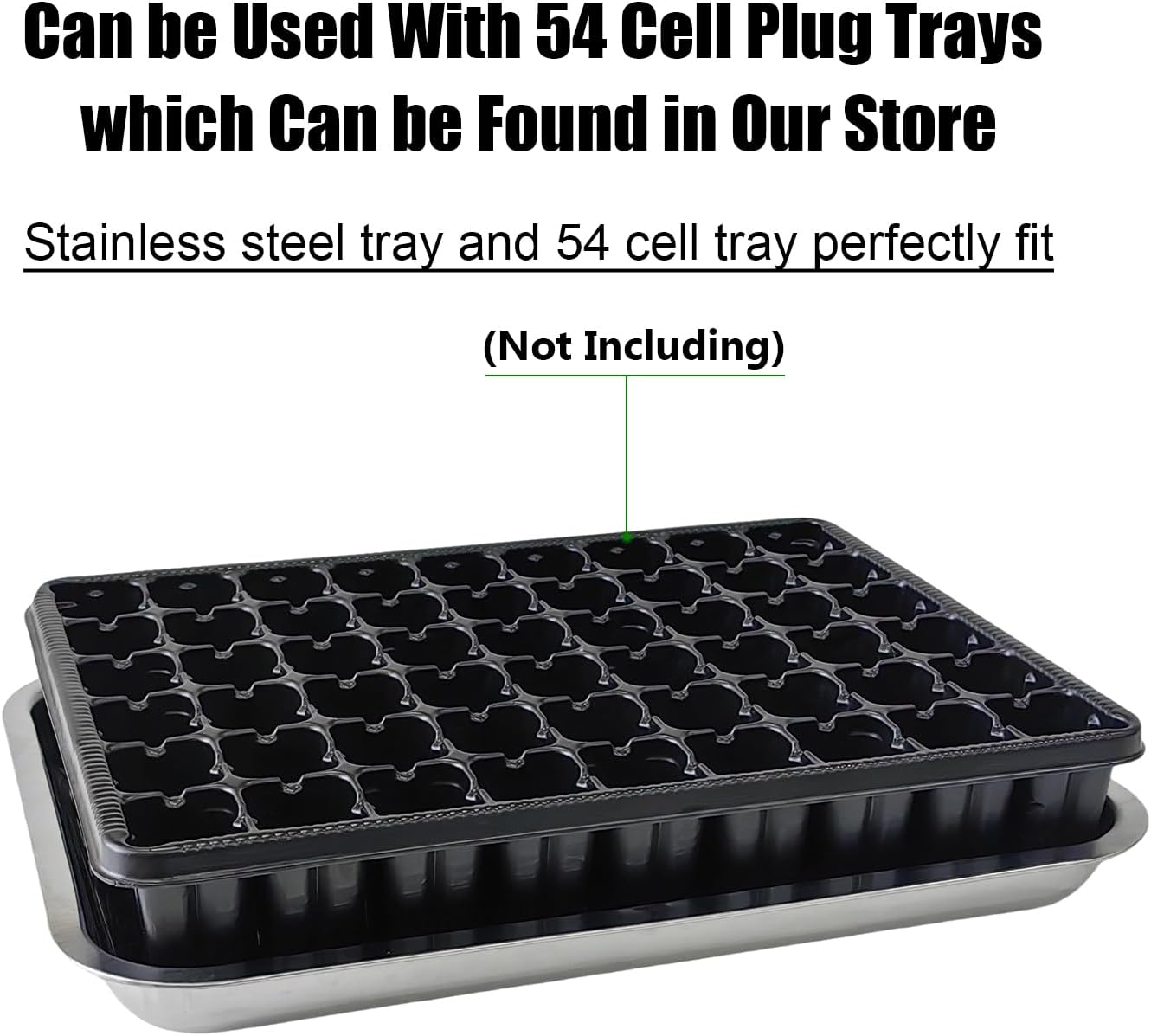 RooTrimmer Stainless Steel Plant Trays, 5 Pack Multi-Purpose Tray for Indoor Outdoor Plants, Seed Starting Tray for