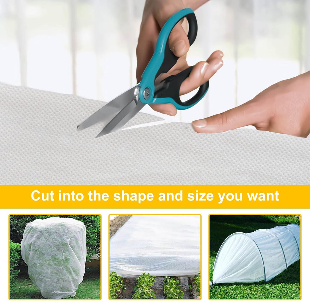 Tefola Plant Covers Freeze Protection with 20 Stainless Steel Clips, 10 x 29.5Ft Frost Cloth Plant Blankets Floating