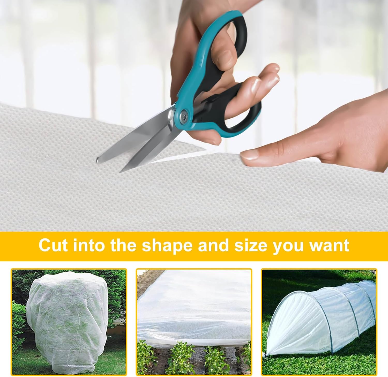 Tefola Plant Covers Freeze Protection with 20 Stainless Steel Clips, 10 x 29.5Ft Frost Cloth Plant Blankets Floating