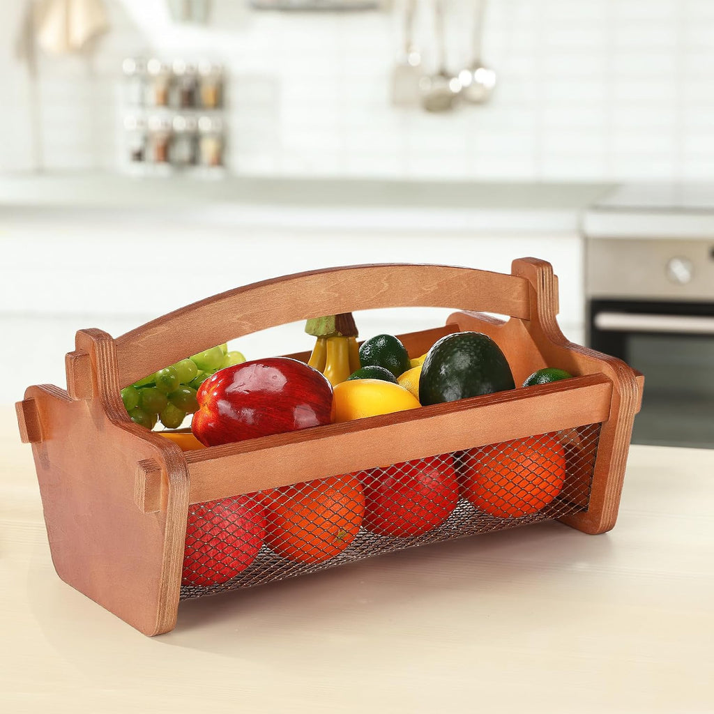 Teenyyou Garden Harvest Basket Mesh Storage with Handle Versatile Gardening Fruits Vegetables Gathering Basket Garden
