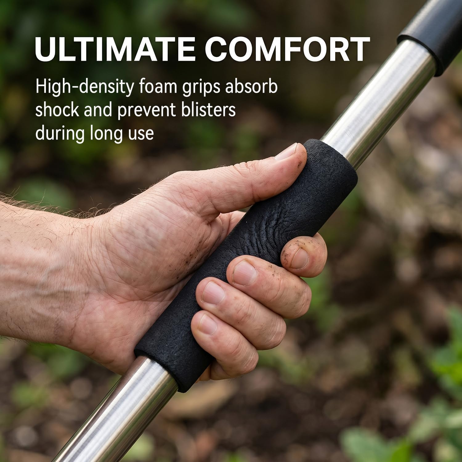 60" Weed Puller Tool with Long Handle, Heavy Duty 2-in-1 Stand Up Weeding Tool & Garden Hoe, Manual Weed Remover and