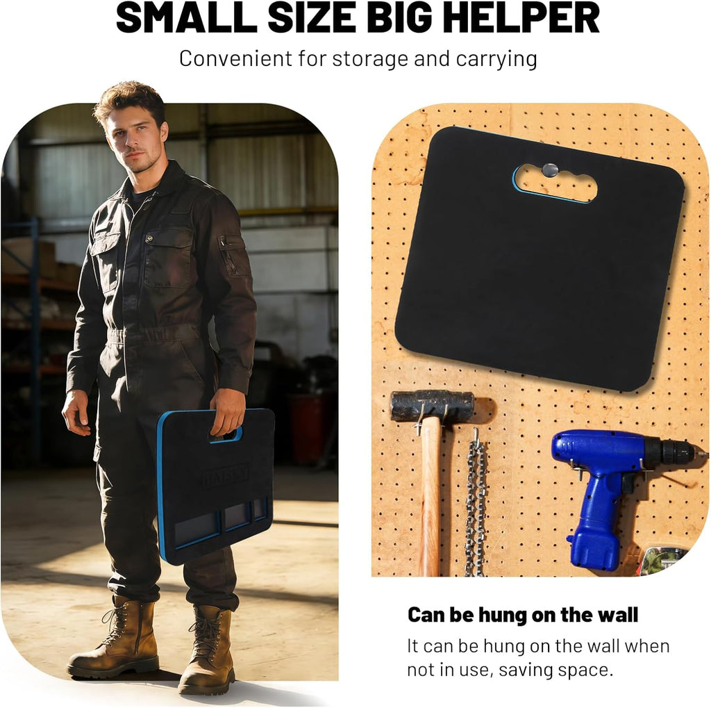 Mechanic Mat for Working Under Car, Magnetic Slot for Storing Screws or Small Accessories, Thick Kneeling Pad with