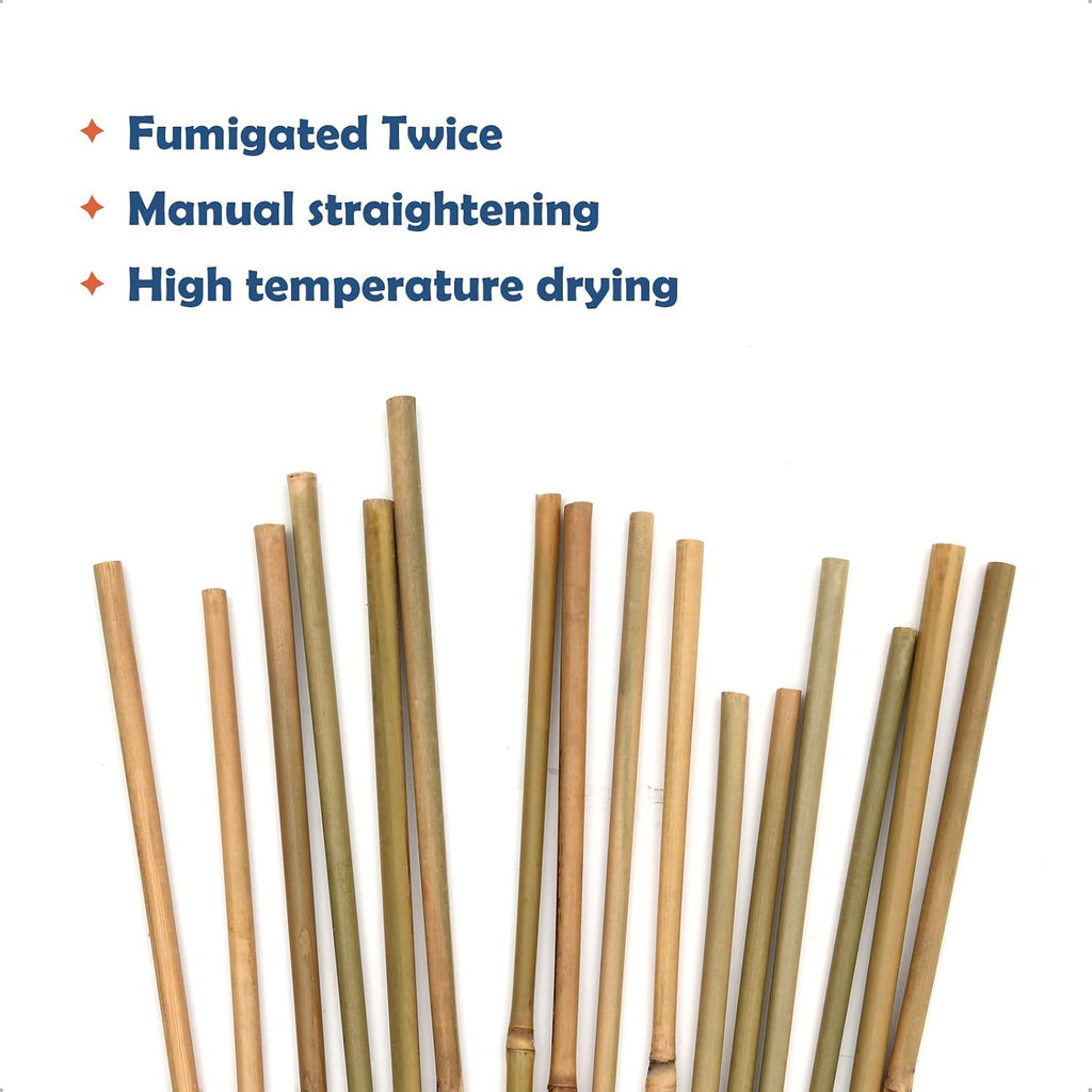 COLOtime Bamboo Stakes 58 Inch (Approx 5FT) Garden Stakes Plant Stakes for Outdoor Climbing Plants Poles Sticks Support