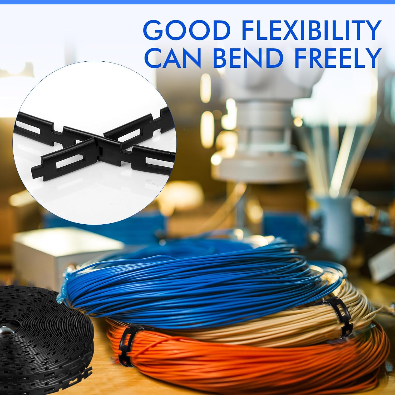 Wesiti 200 ft Plastic Chain Lock Tree Tie 1/2 Inch Wide Adjustable Tree Support Straps Plant String Swing Strap