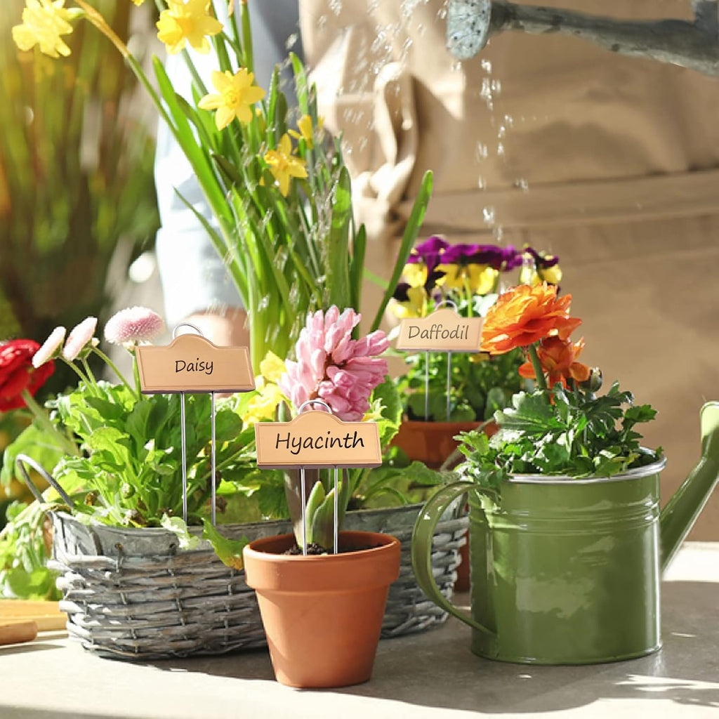 Stainless Steel 304 Plant Labels Weatherproof, Metal Garden Label Tall Markers 25 Pack for Plants Vegetables Herb