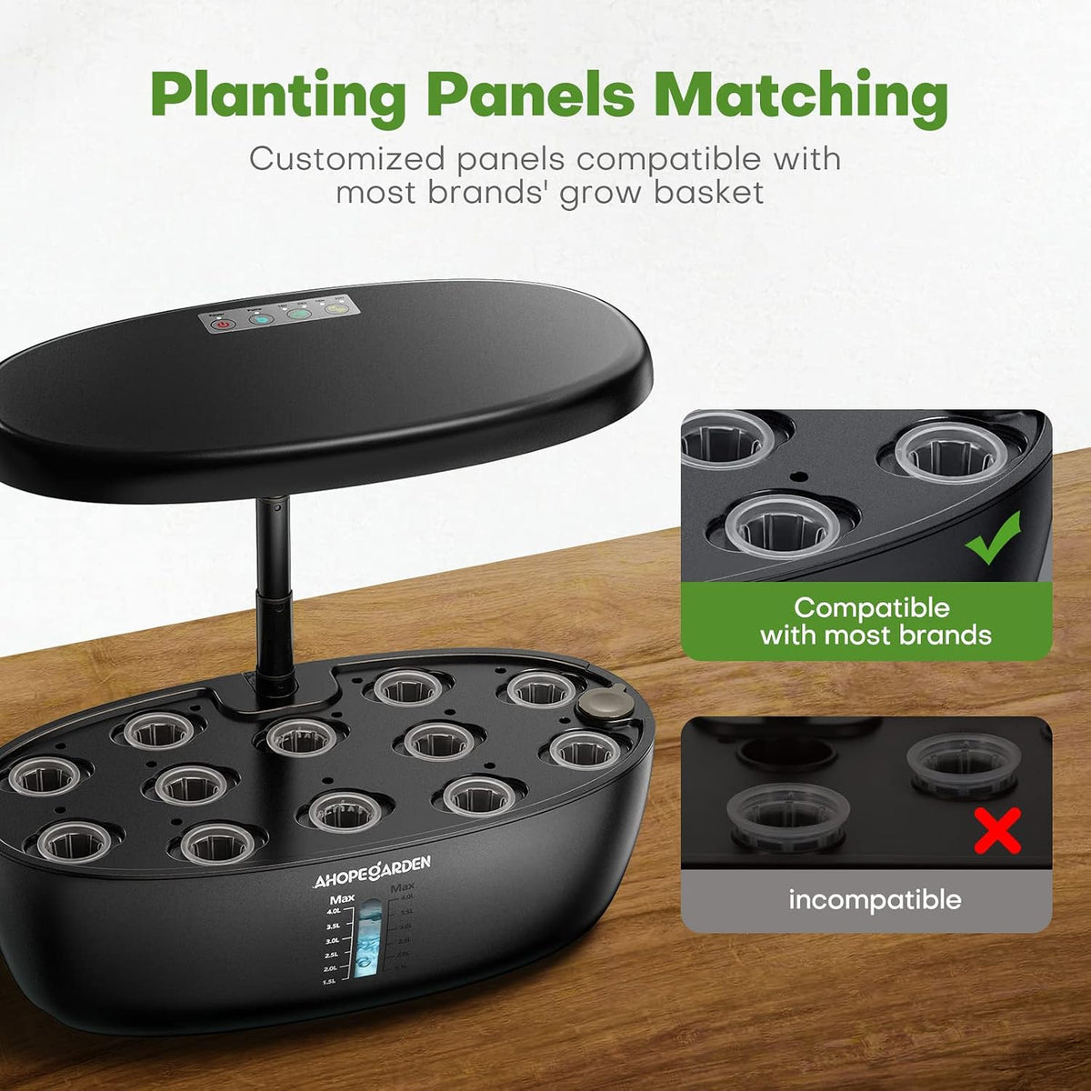 Hydroponics Growing System: 12 Pods Indoor Herb Garden with LED | Plant Germination Kit with LED Grow Light，Countertop