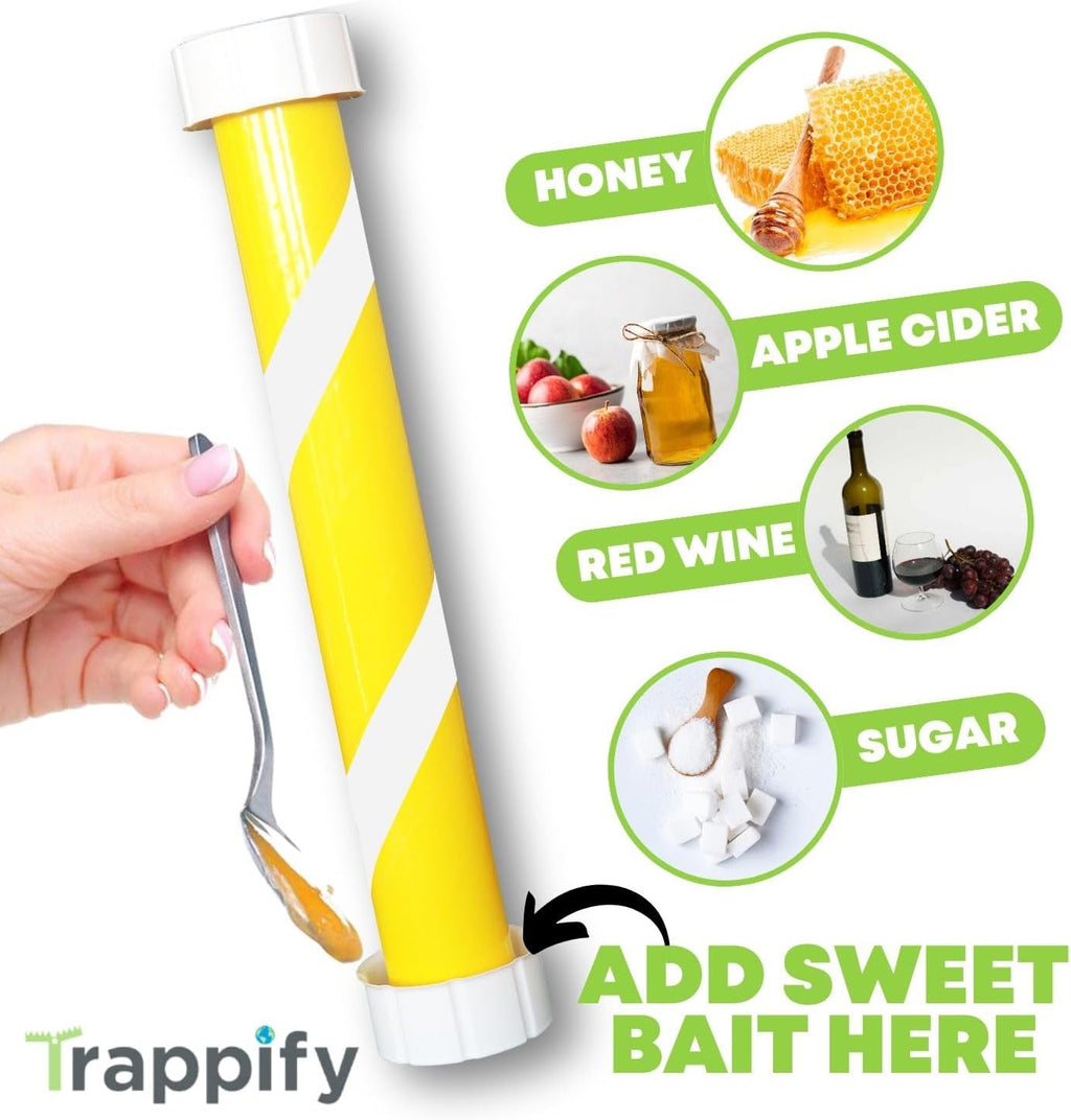 Trappify Glow-in-The-Dark Fly Trap for Indoor & Outdoor Fly Sticks (8 Pack) | Yellow Adhesive Fly Sticks