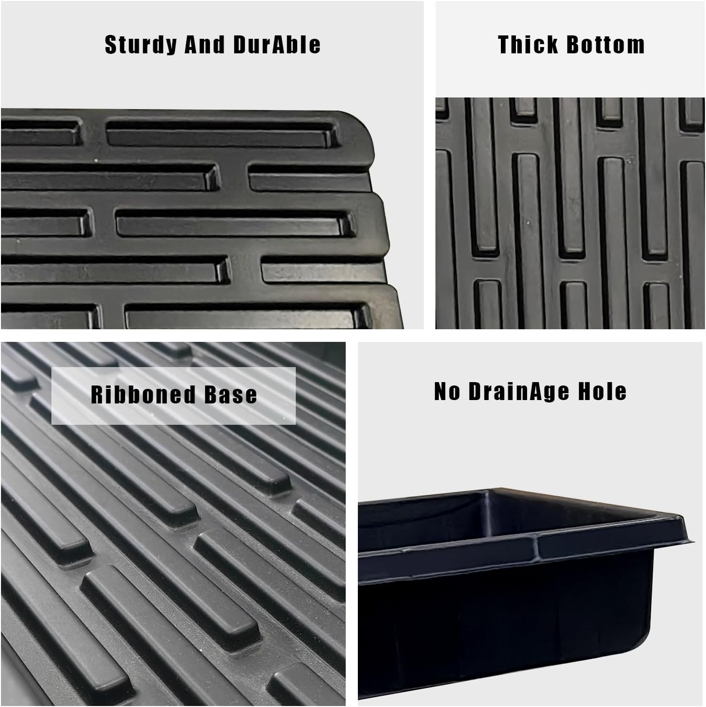 RooTrimmer 10 Pack 1020 Trays, Extra Thick Heavy Duty Seed Starting Trays - No Holes, No Leak, Reusable Propagation