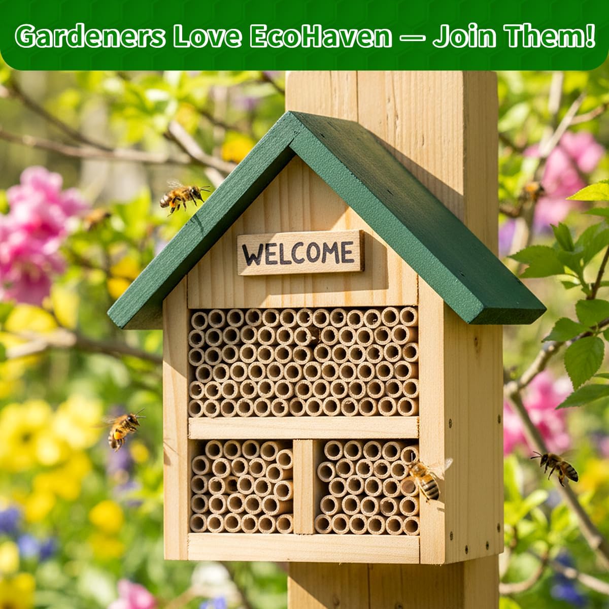 Mason Bee Tubes 300 Pack - Kraft Paper Bee Nesting Tubes for Mason Bees, 5/16" x 6" Size, Ideal for Filling Mason Bee