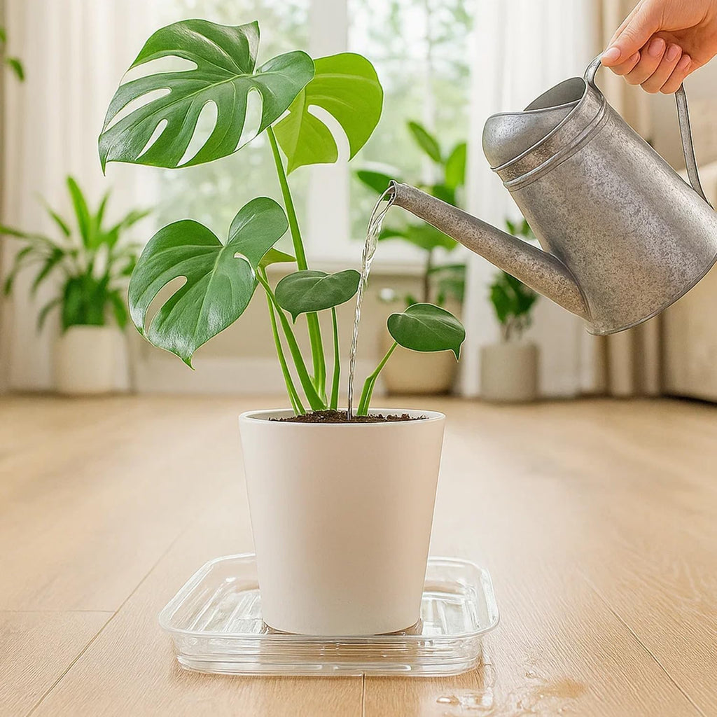 20 Pack Square Plant Saucer Plant Trays for Pots 10 Inch Plant Saucers for Outdoors and Indoor Clear Plant Pot Saucers