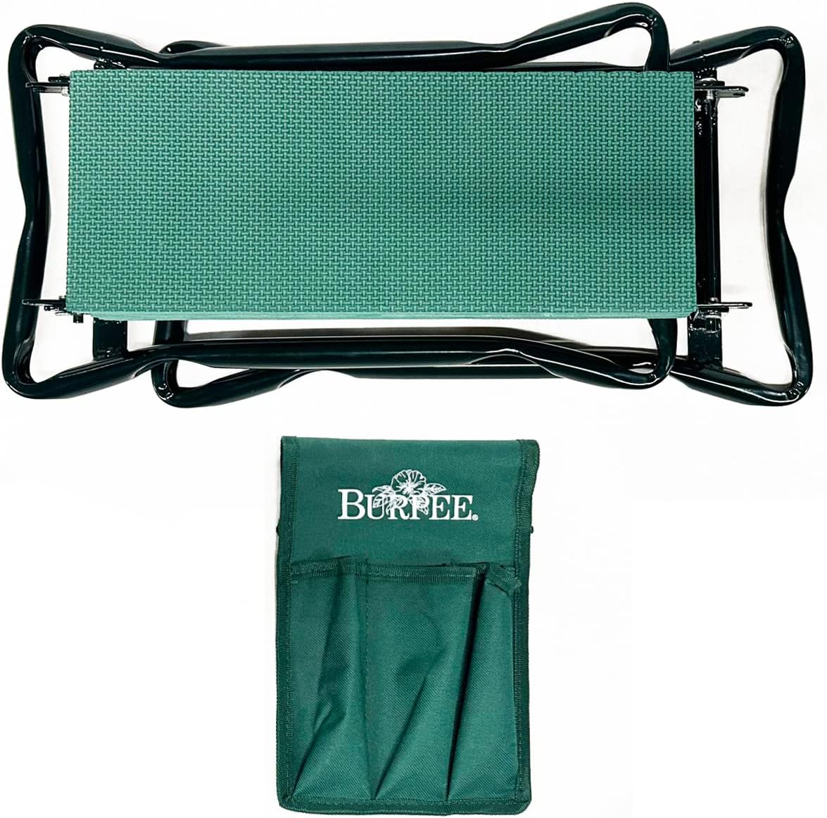 Burpee Multi-Function Garden Kneeler Seat with Padded Cushion and Detachable Tool Bag, Versatile Garden Stool with