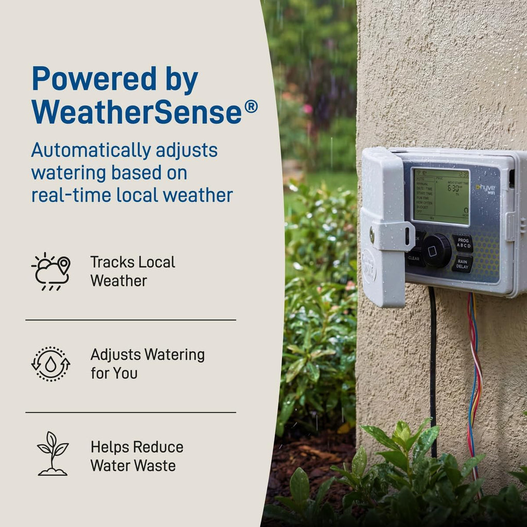 Orbit B-hyve Smart Indoor/Outdoor Sprinkler Controller - 6-Zone - App Controlled Smart Controller with Custom