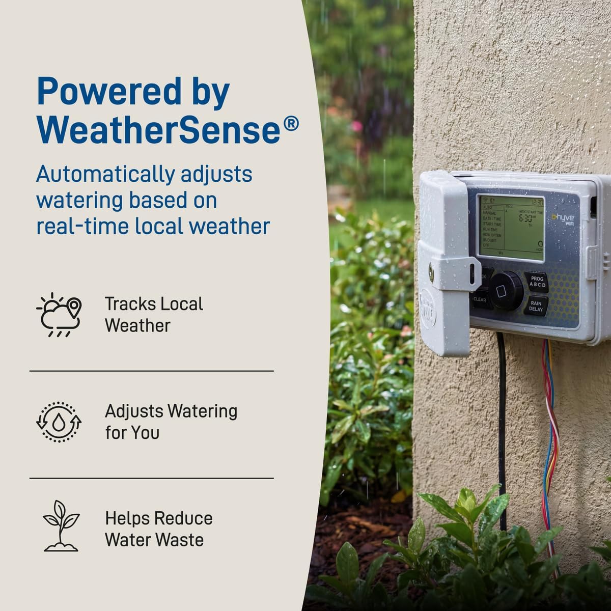Orbit B-hyve Smart Indoor/Outdoor Sprinkler Controller - 6-Zone - App Controlled Smart Controller with Custom