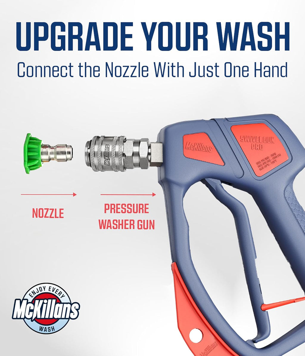 McKillans® 1/4” Nozzle Automatic Quick Connect Fittings - Stainless Steel 1/4” NPT Male Quick Connect Couplers