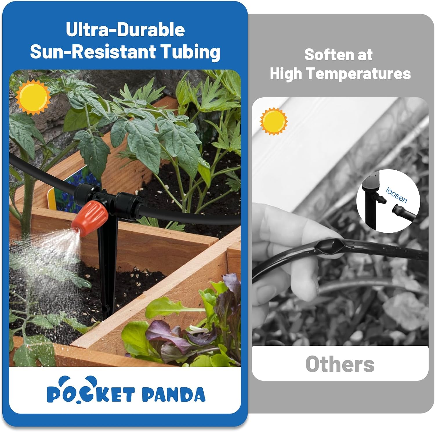 Misting Drip Irrigation System for Garden Watering,Raised Bed 120FT | Quick-Connect Plant Accessories, Drip Line Kit
