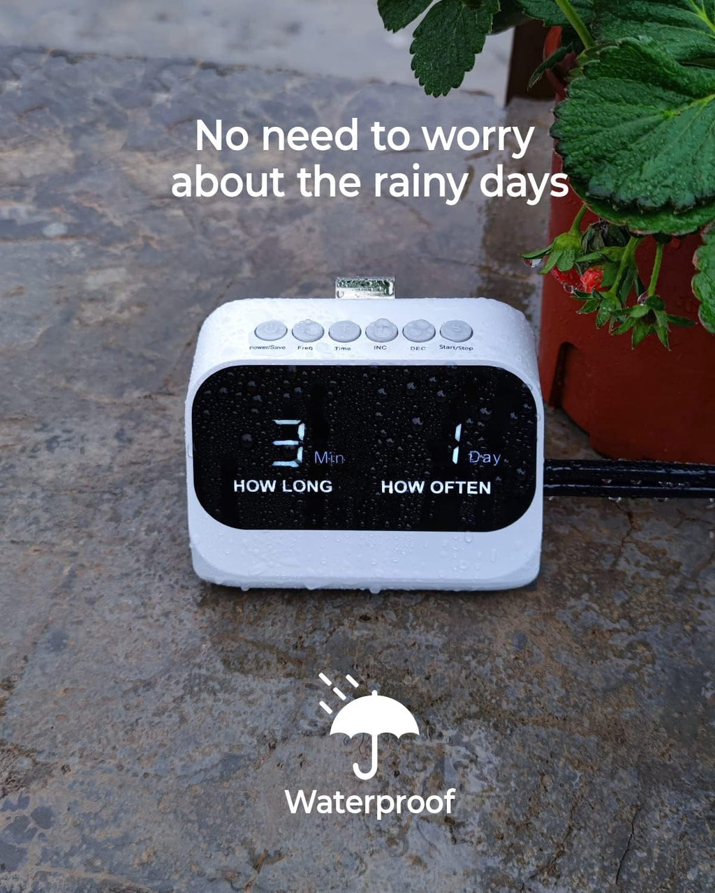Automatic Watering System for Potted Plants, Plant Waterer, DIY Drip Irrigation Kit with Smart Timer, Waterproof LED