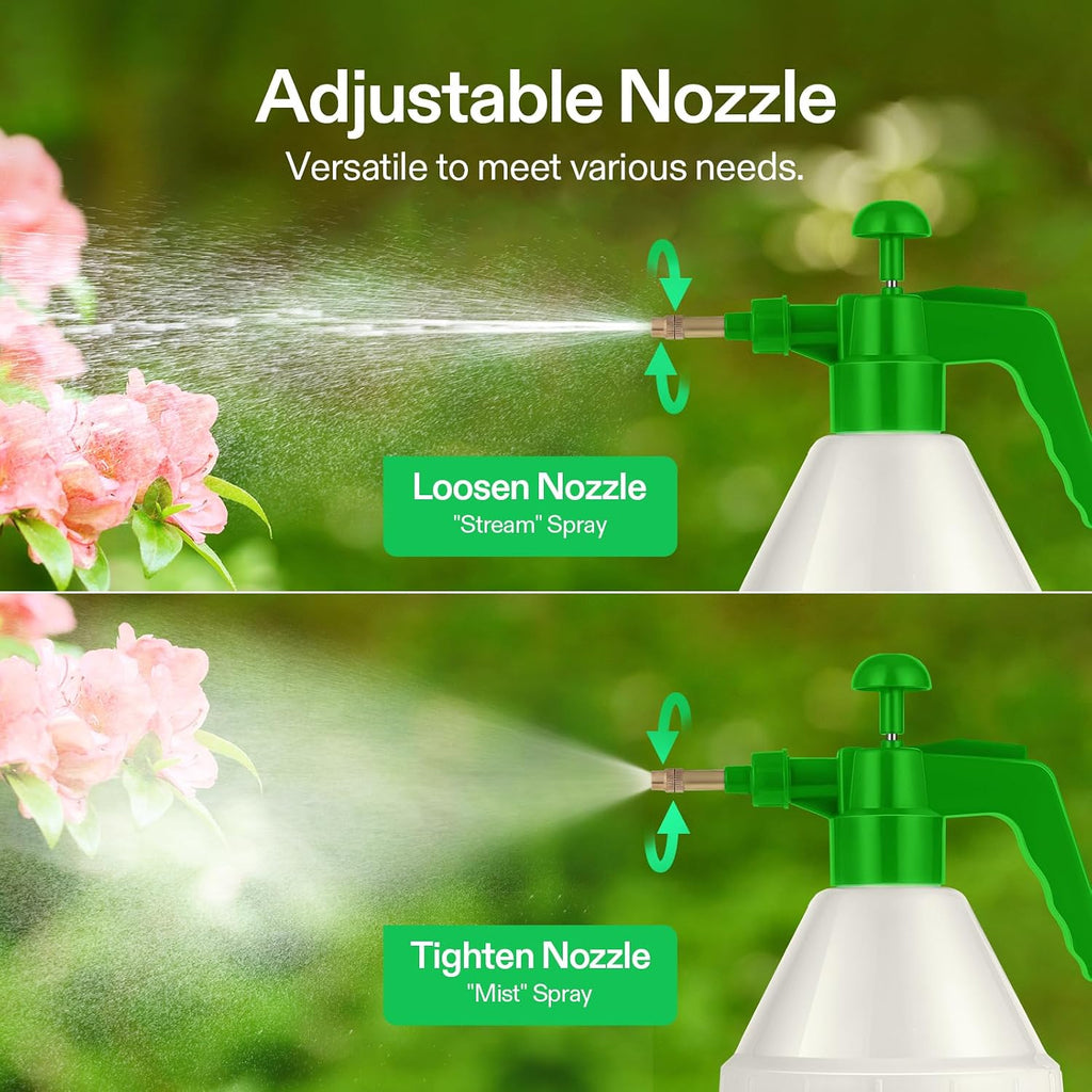 VIVOSUN 50oz Pump Sprayer, Handheld Garden Water Sprayer Bottle | with Adjustable Brass Nozzle, for Spraying Plants