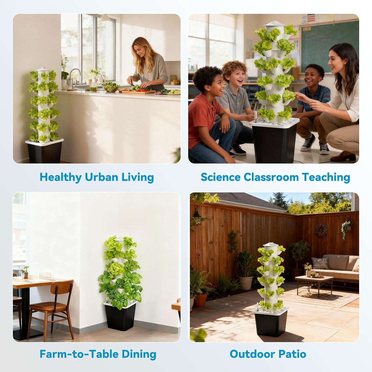 JESLED 6 Tiers Hydroponics Growing System Kits with LED Grow Lights,Tent | Dual Auto Timers Indoor Vertical Hydroponic