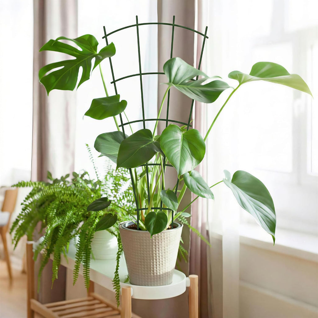 24" Metal Plant Trellis, Climbing Plant Support, 4 Pack (Green) | Rust-resistant coating | Sturdy metal frame | Easy