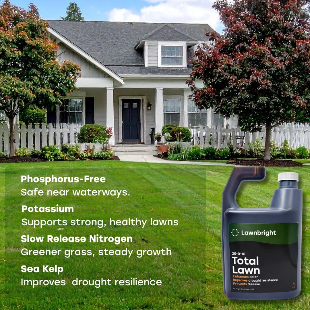 Total Lawn Liquid Lawn Fertilizer - Phosphorus-Free Hose-On Spray - 32 oz | Slow-release nitrogen & potassium with sea