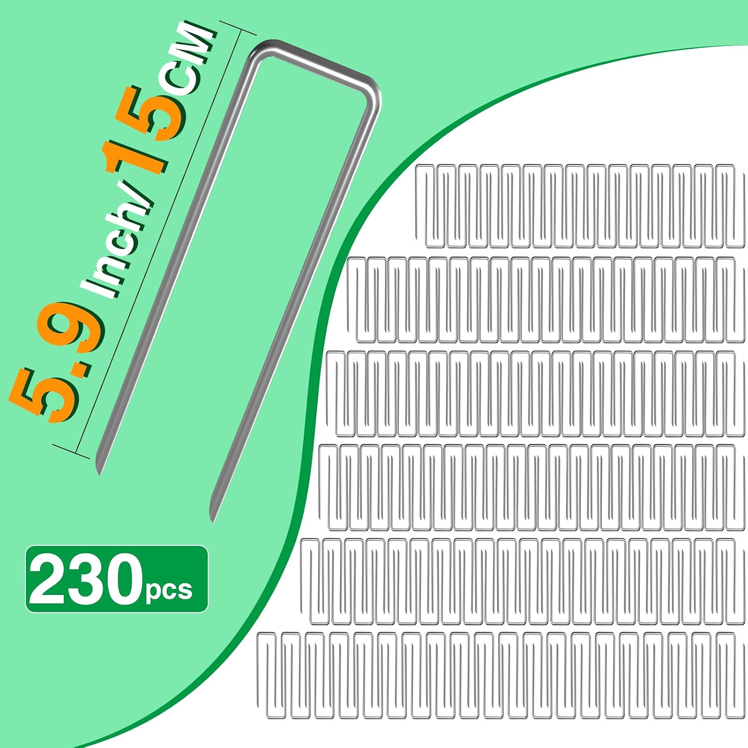 150FT Landscape Edging Kit with 230 Stainless Steel Stakes | 3 x 50FT 1.5" Flexible Rolls | Easy Install | Professional