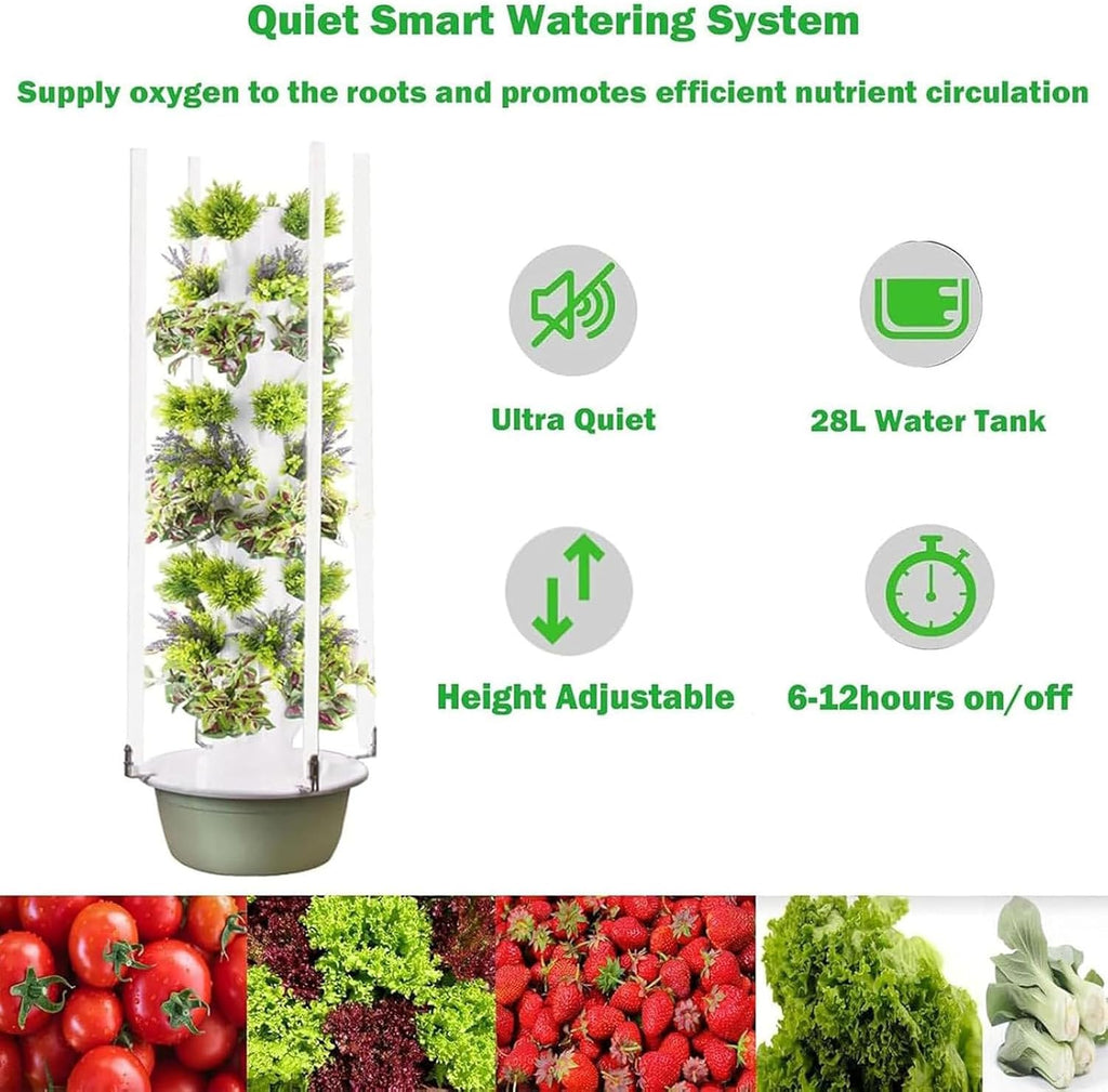 Vertical Hydroponic Grow Tower Aeroponic Tower for Fruits and Vegetables,Hydroponics Growing Kits,for Your Home