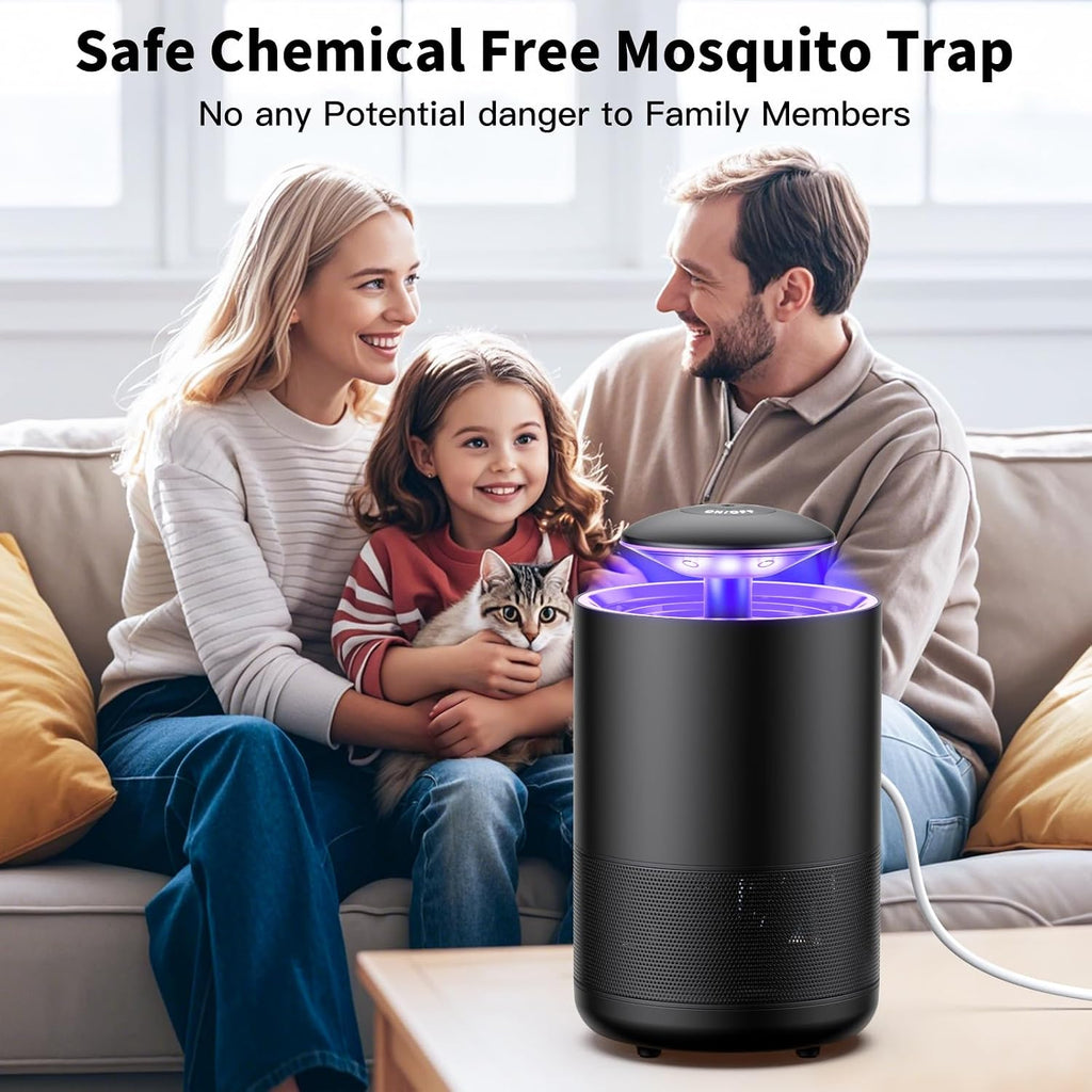 Indoor Mosquito Trap Fruit Fly Insect Control with Suction & Sticky Boards | Fan Catcher for Gnat, Moth, Flies, etc.