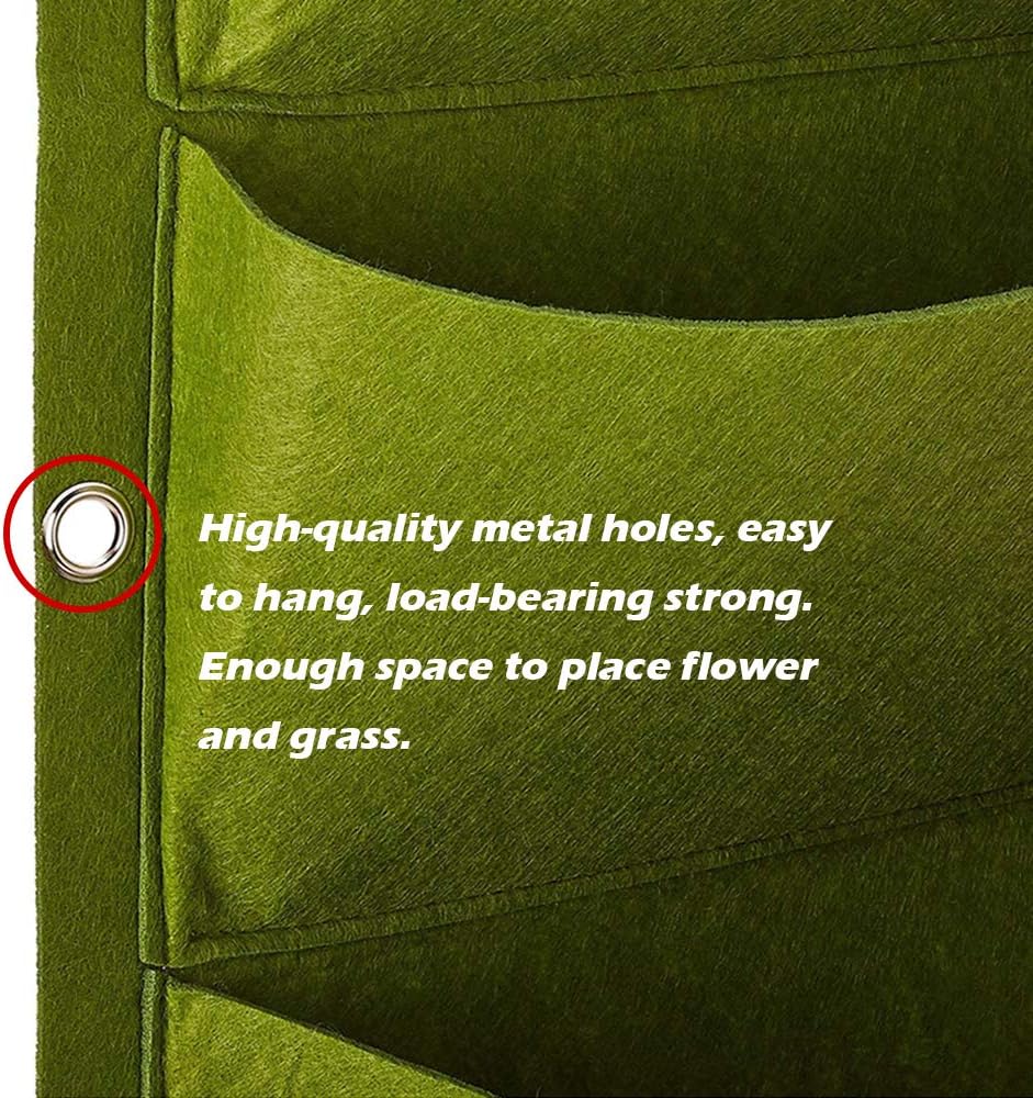 Hanging Planting Grow Bags, 64 Pockets Hanging Vertical Wall Planter Wall Mounted Grow Bag Outdoor Indoor Gardening