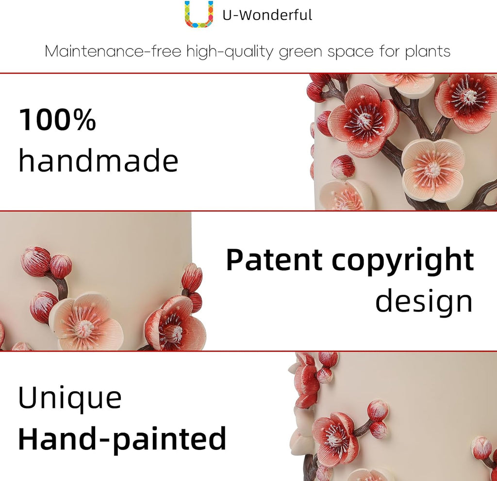 Unique Planters - 5inch 3D Petal Cute Plant Pots for Indoor Plants | Decorative Pots for Plants Indoor with Drainage