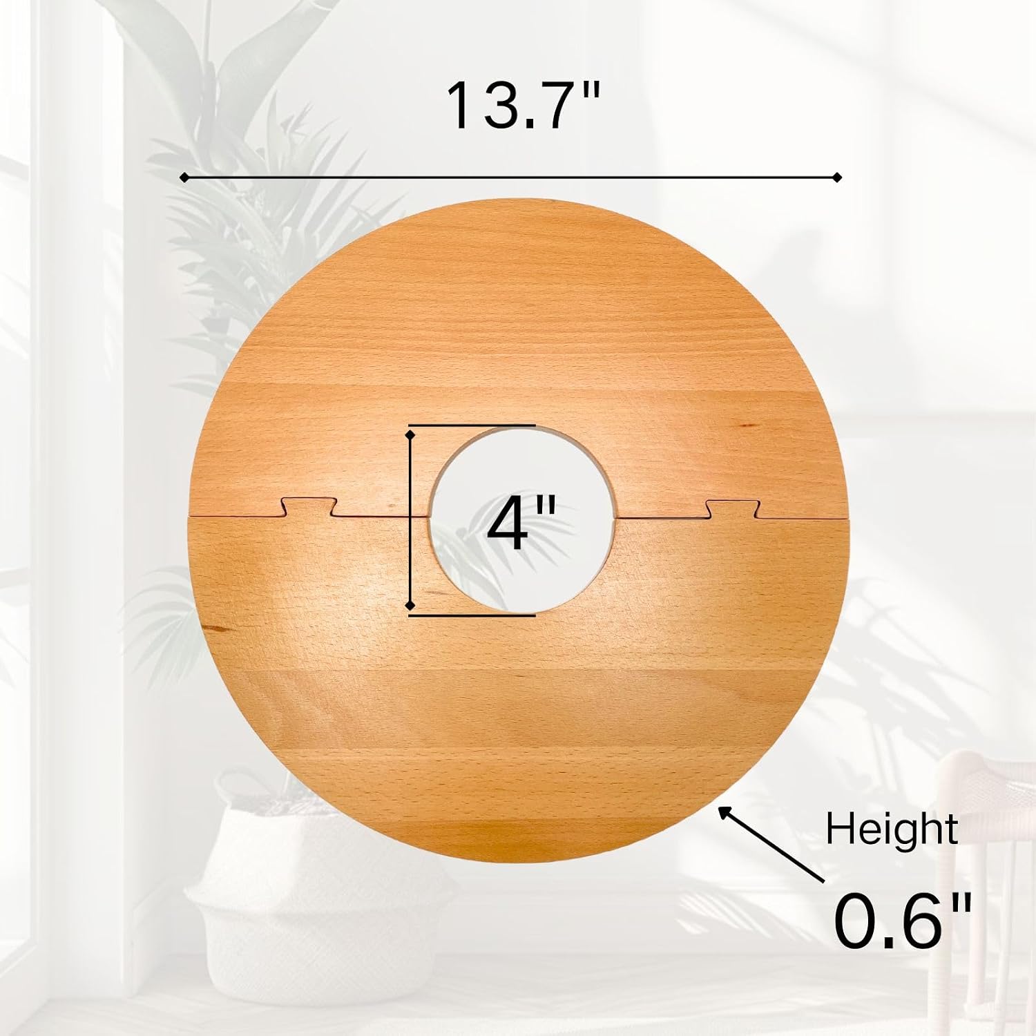 13.7 Inch Plant Pot Grid from Animals, Wooden Plant Pot Cover, Indoor Plant Protector from Cats, Flowerpot Decorative