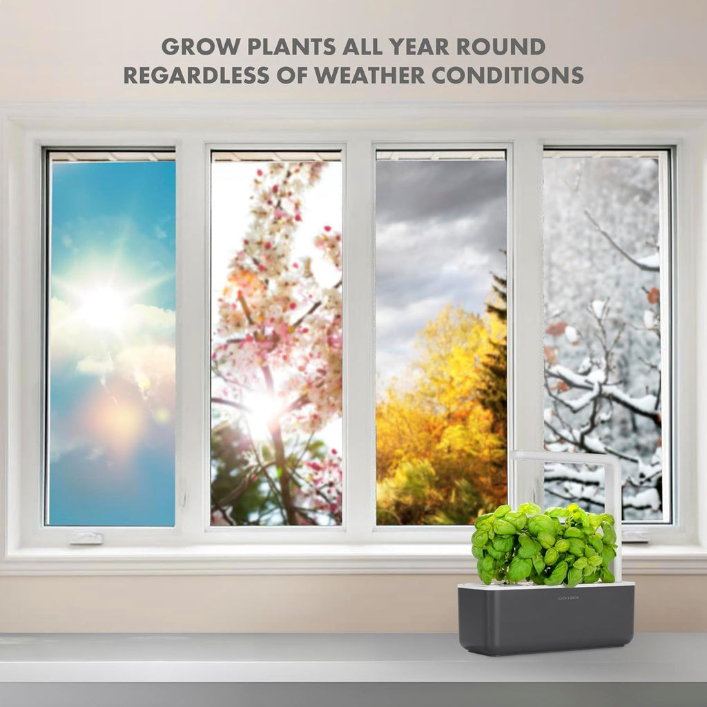 Click & Grow Indoor Herb Garden Kit with Grow Light | Smart Garden for Home Kitchen Windowsill | Easier Than