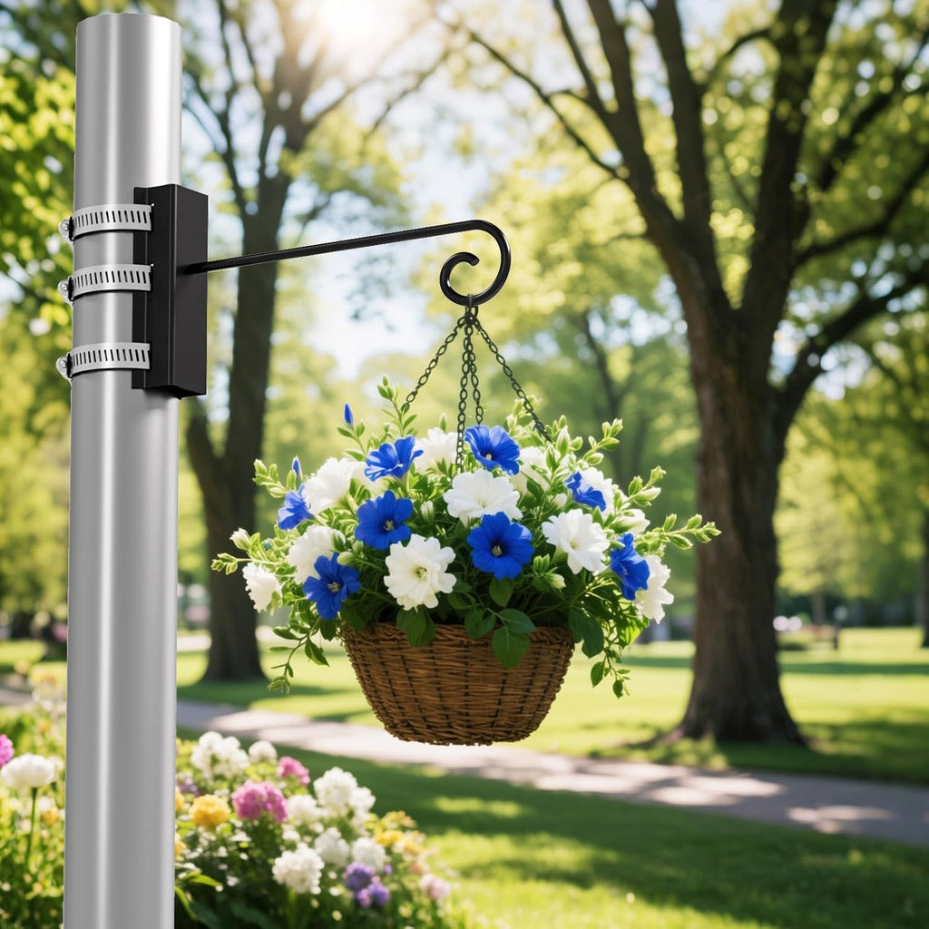 4Pcs Heavy Duty Railing Bird Feeder Hanger, Outdoor Hanging Bracket, Extended Hanger for Bird Feeders, Flower Baskets