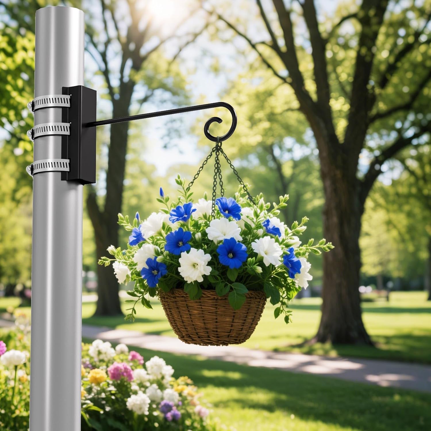 4Pcs Heavy Duty Railing Bird Feeder Hanger, Outdoor Hanging Bracket, Extended Hanger for Bird Feeders, Flower Baskets