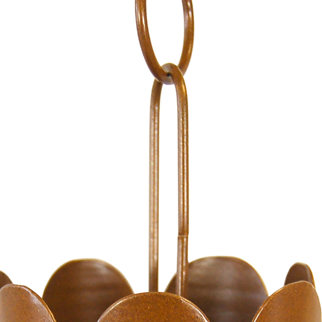 Lily Cup Rain Chain, Copper Plated