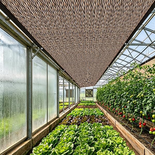 70% Sunblock Shade Cloth Shade Cloth with Grommets 6x20 Ft Garden Shade Mesh for Plant Cover Greenhouse Tomatoes Plants