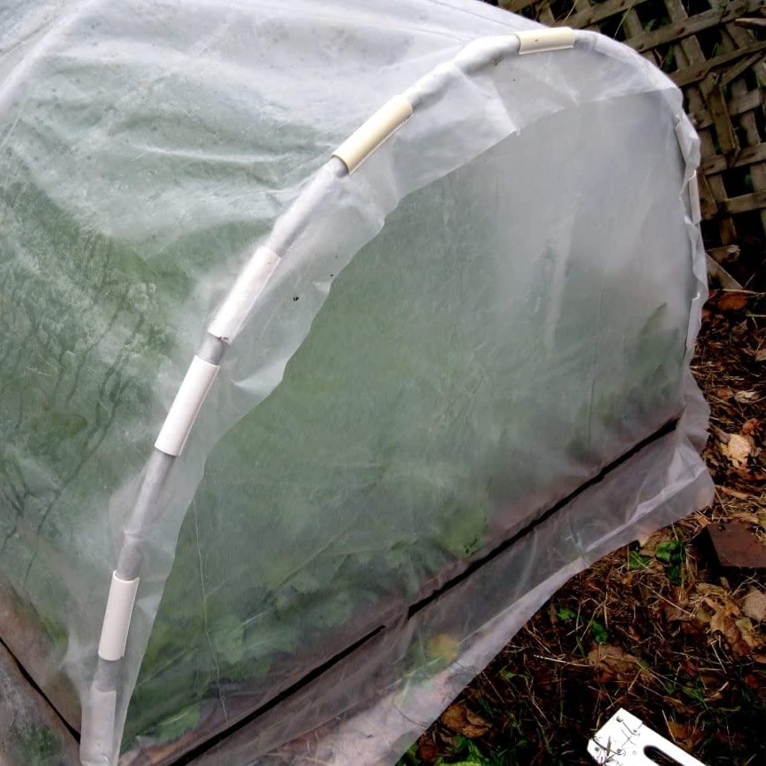 Farm Plastic Supply - Greenhouse Clamp 20 Pack - (3" Long x 3/4" Wide) - White ABS Clamps for Greenhouse, ABS Clips