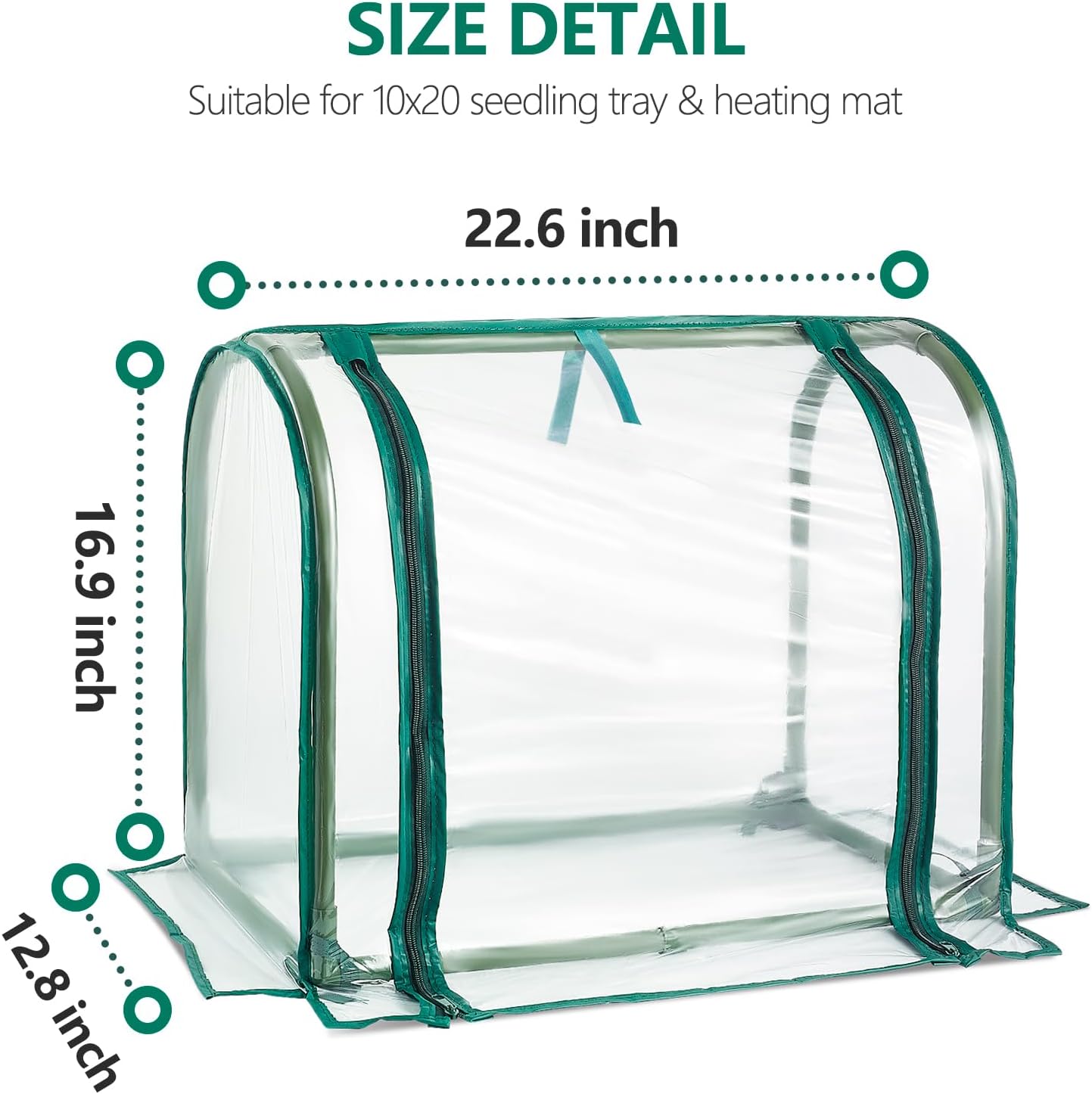 Mini Indoor Greenhouse Tabletop Garden Nursery Plant Cover Tent Humidity Domes for Home Gardening Germination and