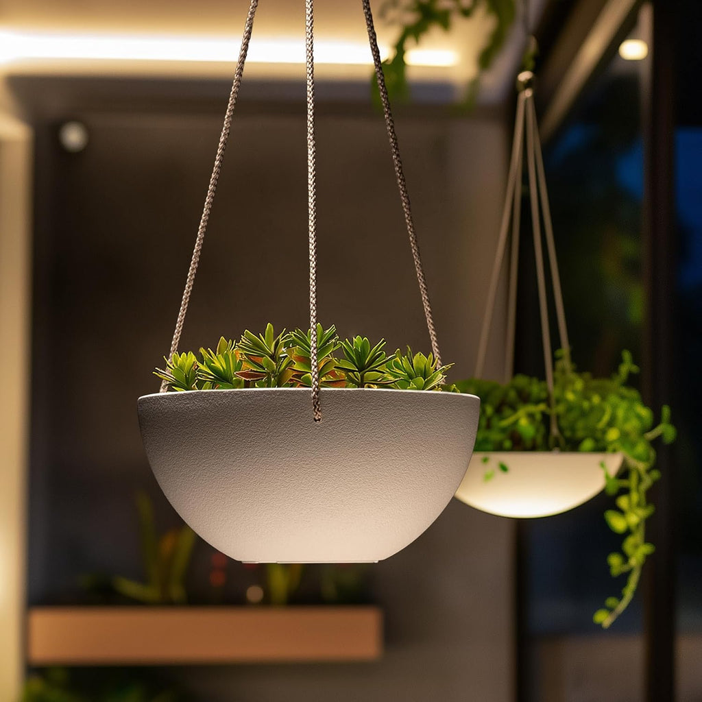 LA Jolie Muse Hanging Planter Baskets for Indoor Plant, Set of 2, 9.84 Inch | Decorative Hanging Baskets with Drainage