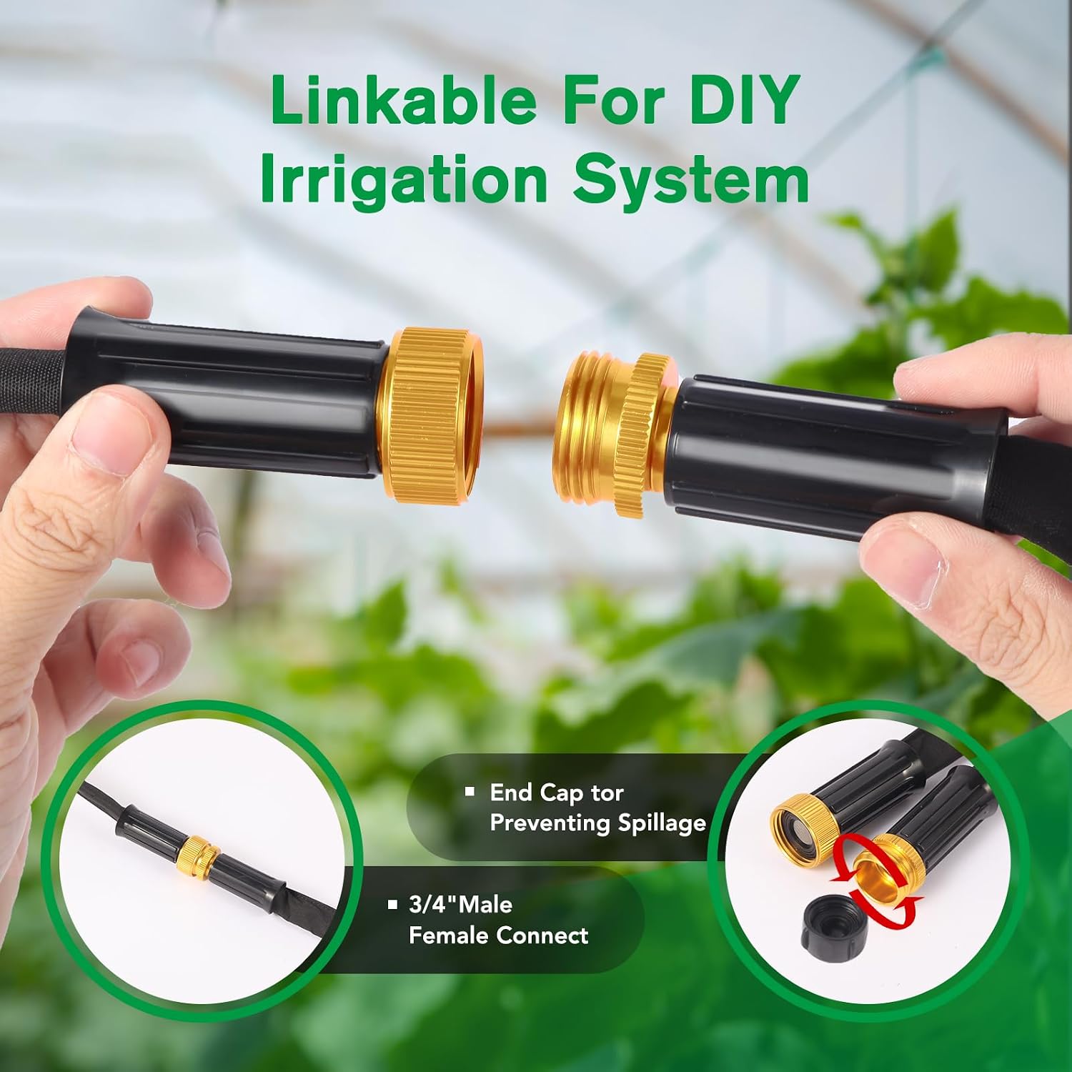 Thickened Flat Soaker Hose 100 ft, Flat Drip Irrigation Hose for Garden, 100/50/25 ft Lawn & Patio Watering System
