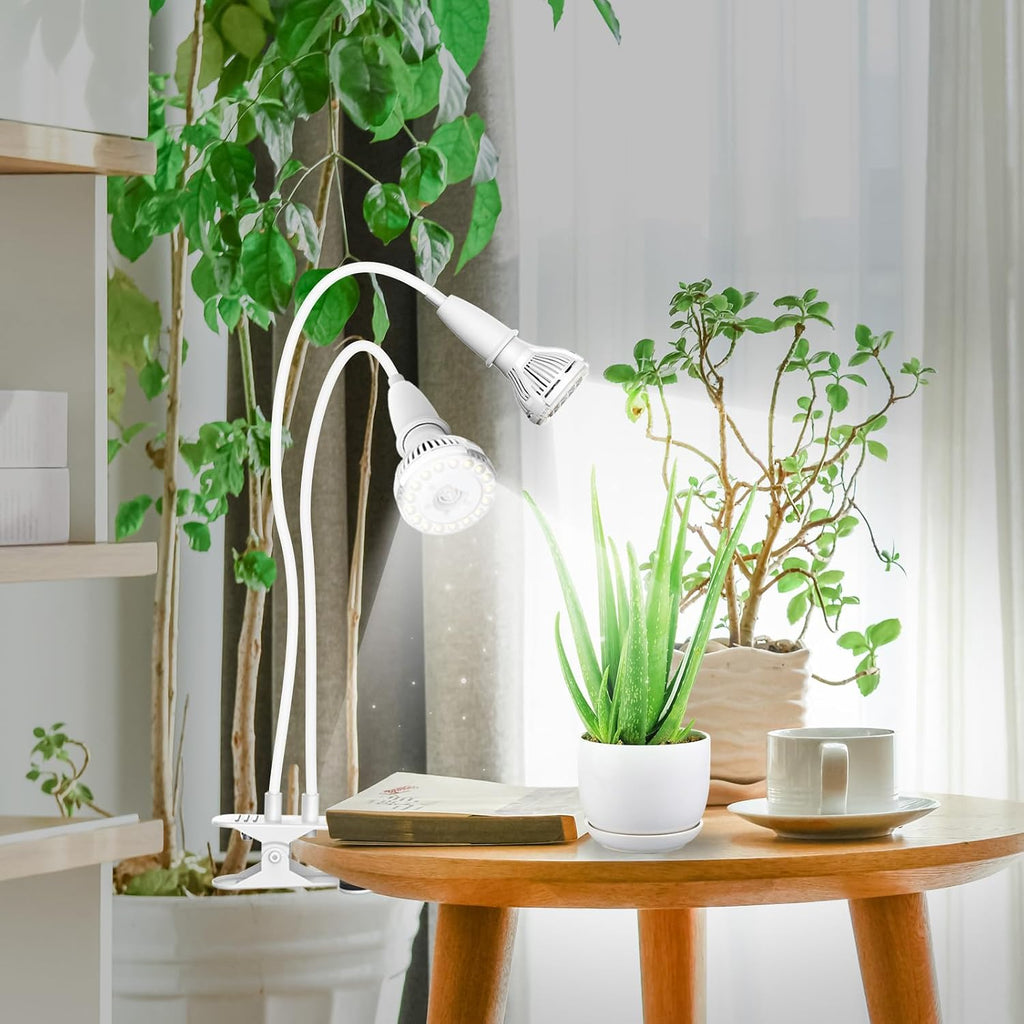 SANSI Grow Lights for Indoor Plants, 20W Clip-On Gooseneck LED Plant Lights | Lifetime Free Bulb Replacement, Plant