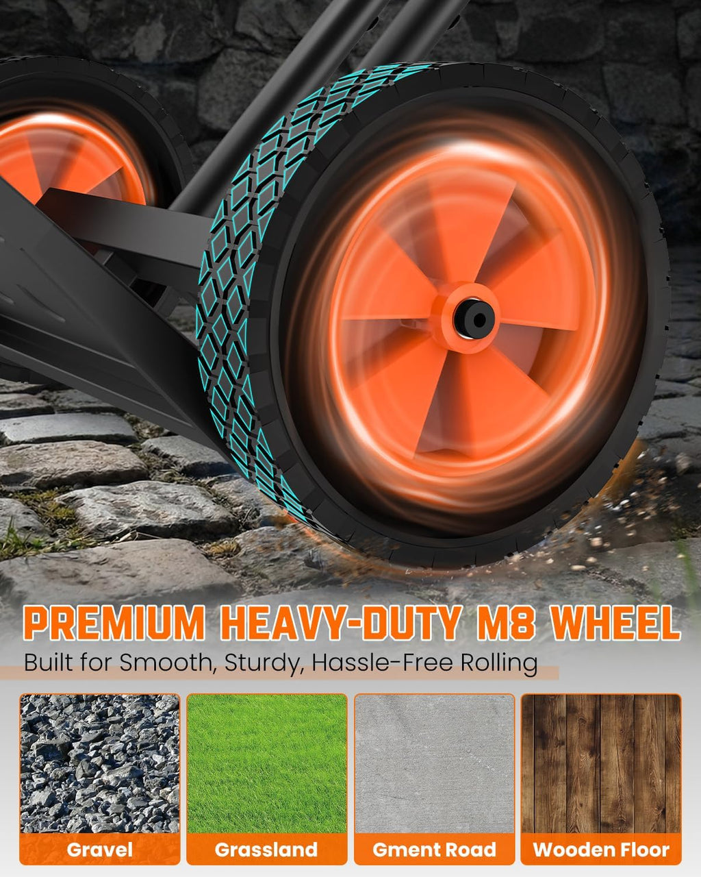 Plant Caddy with Wheels, 176Lbs Heavy Duty Plant Dolly Cart | Foldable, Adjustable Grabbing Arm & Strap, Back &