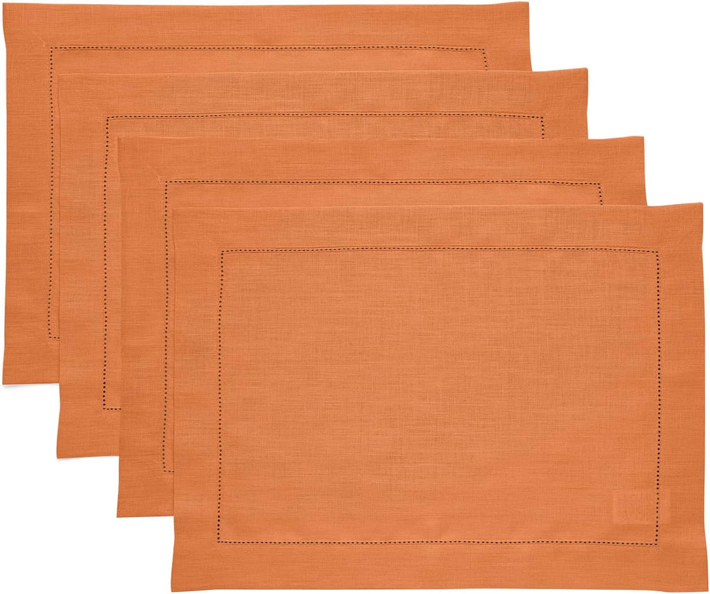 Artoid Mode Orange Pumpkin Leaves Fall Placemats Set of 4-12 x 18 Inch