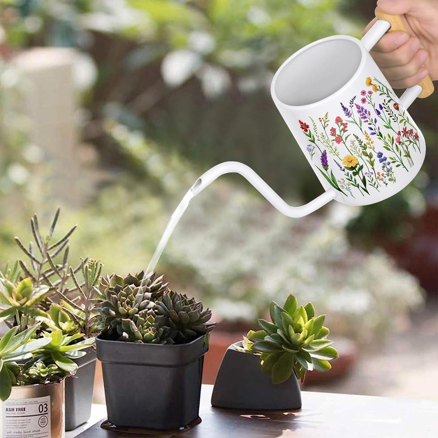 Watering Can Indoor Plants, 35 oz/1000 ml Metal Stainless Steel Watering Can Pot with Long Spout for Indoor House