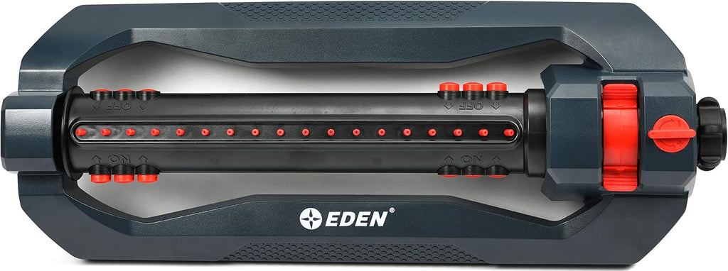 Eden 94112 3-Way Turbo Oscillating Sprinkler for Large Yard and Lawn W/Quick Connect Starter Set, Covers up to 4,499